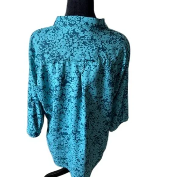 Royal Robbins Womens Expedition Hiking 3/4 Roll-up Sleeve Tunic Shirt EUC XL - Picture 3 of 6